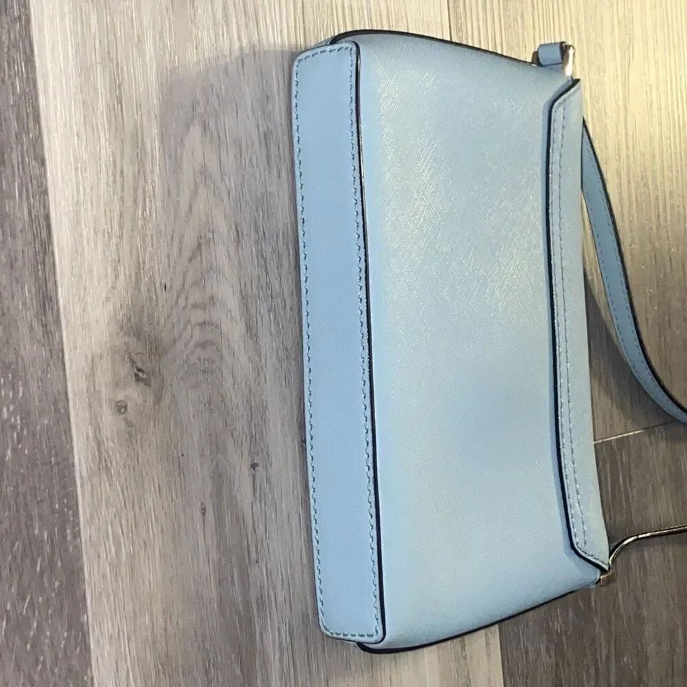 Kate Spade Newbury Lane Sally Small Crossbody Bag Light Gray Turnlock Purse - Picture 11 of 16